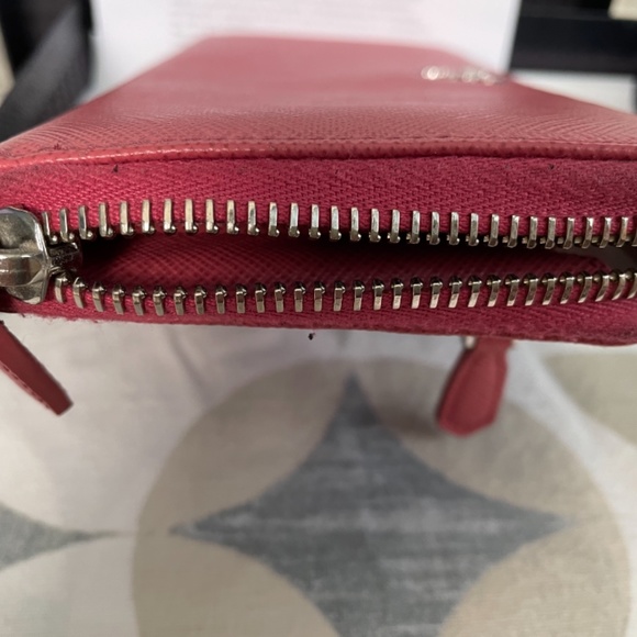 Prada saffiano leather wallet in tamaris/pesca - Picture 3 of 8